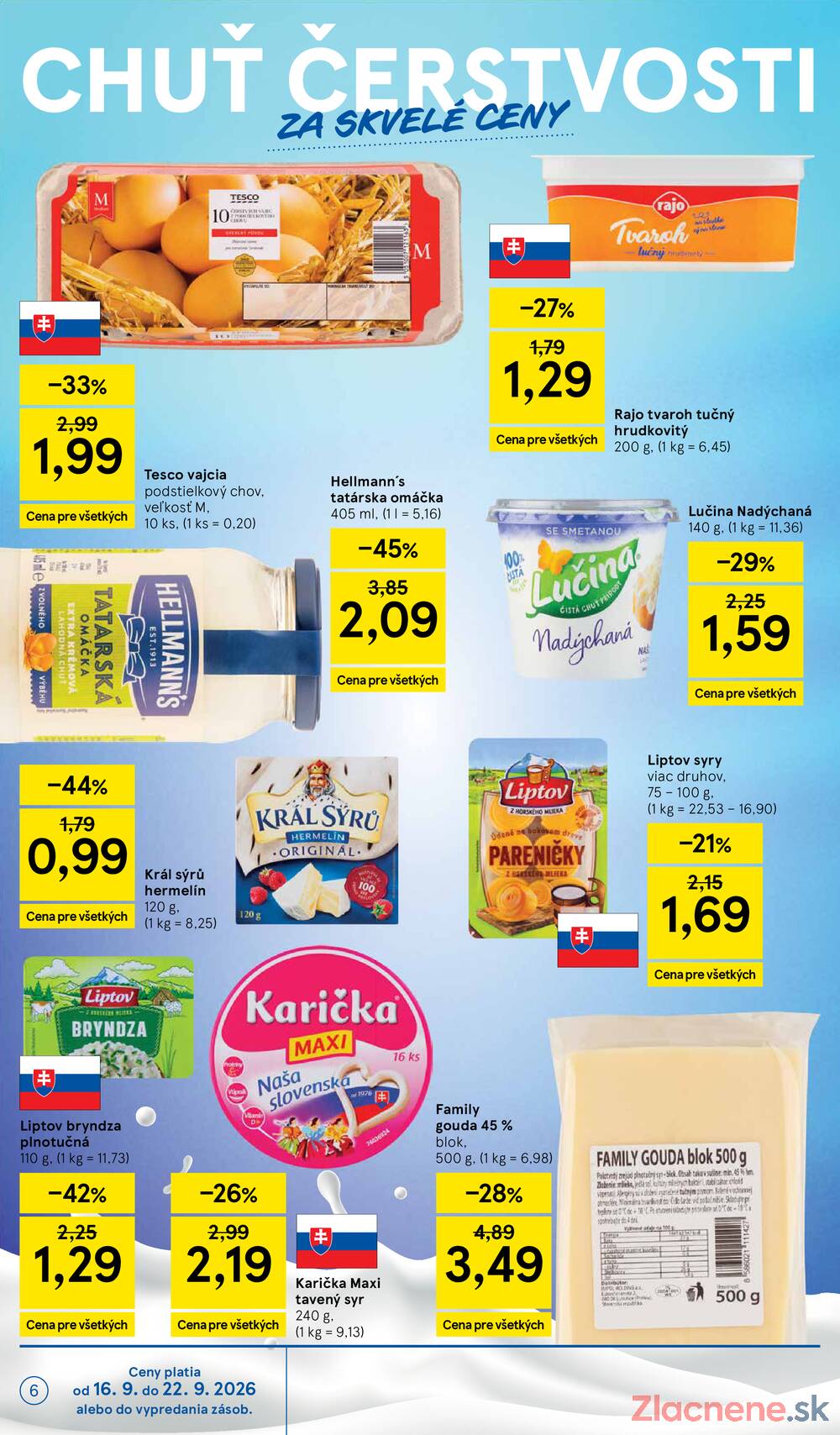 Tesco supermarkety od 16.9. do 22.9.2026
