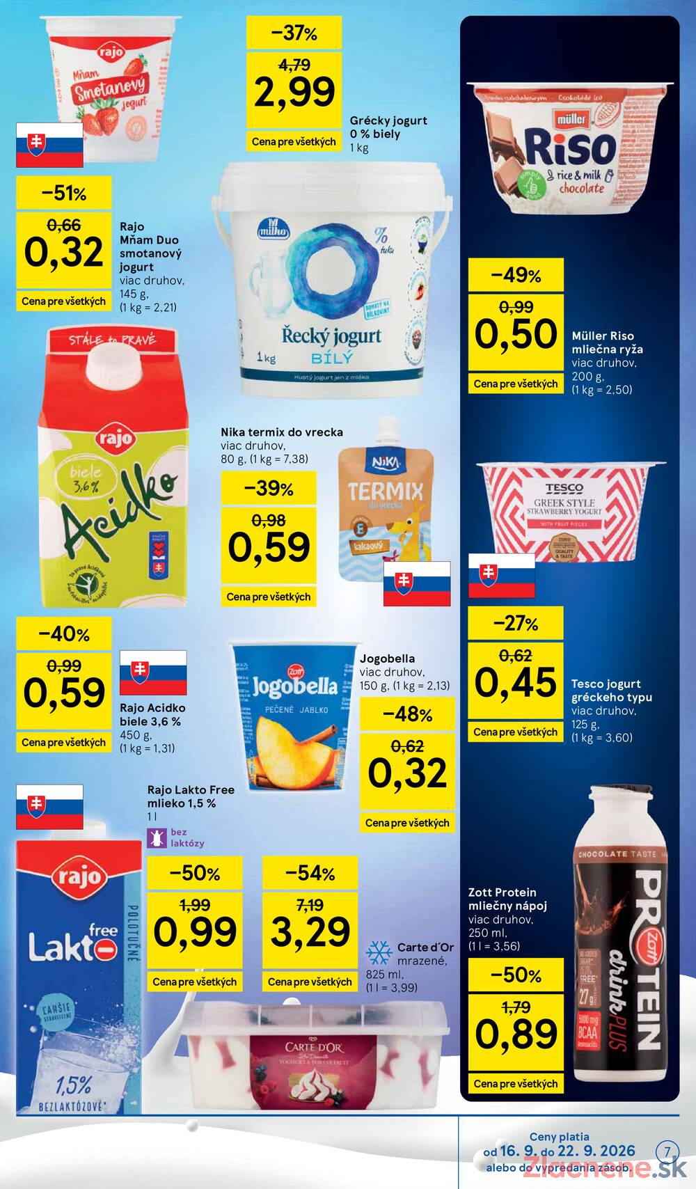 Tesco supermarkety od 16.9. do 22.9.2026