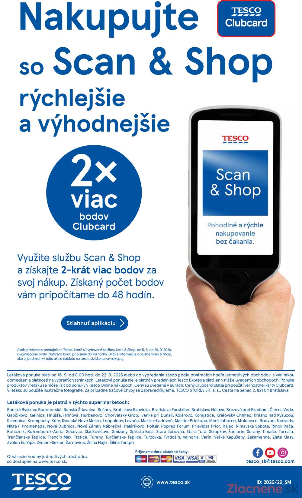 Tesco supermarkety od 16.9. do 22.9.2026
