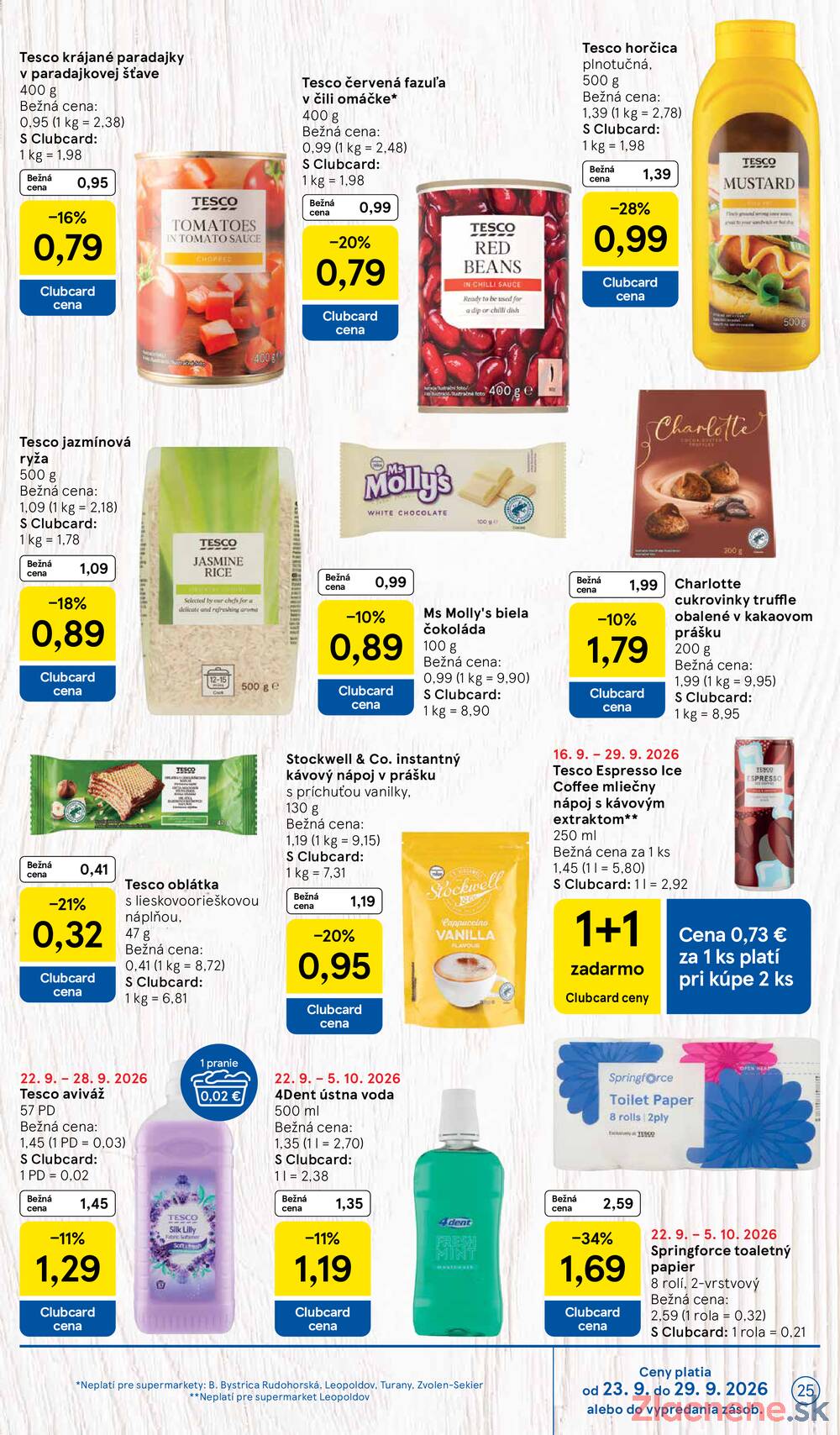 Tesco supermarkety od 23.9. do 29.9.2026