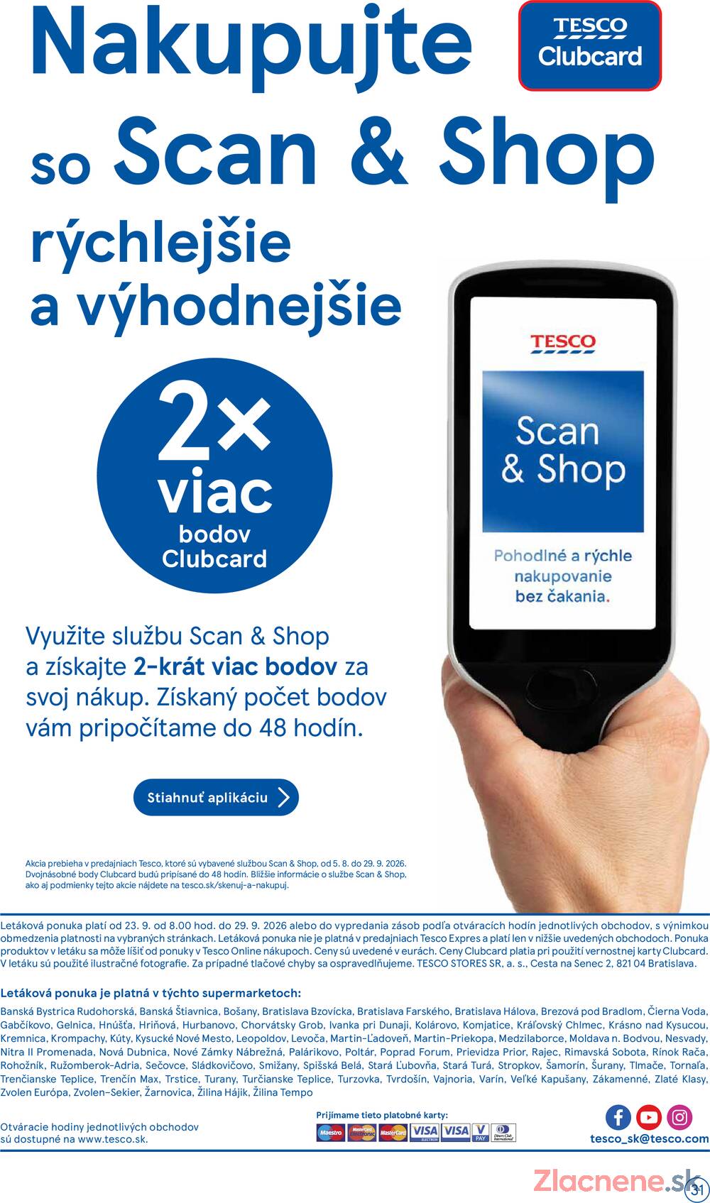 Tesco supermarkety od 23.9. do 29.9.2026