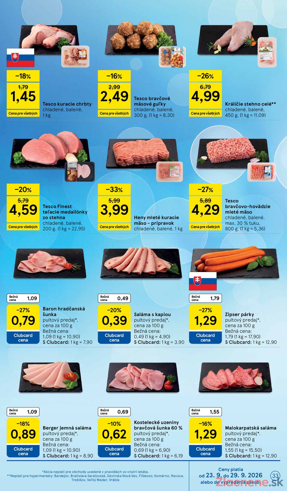 Tesco hypermarkety 23.9. - 29.9.