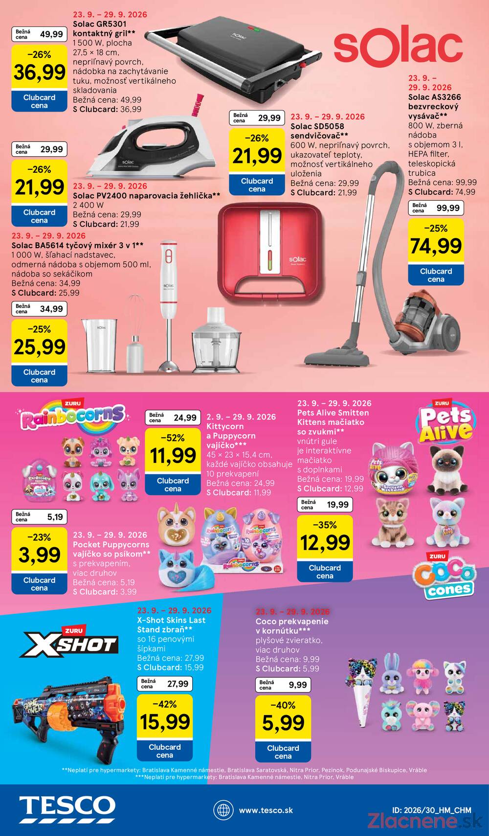 Tesco hypermarkety 23.9. - 29.9.