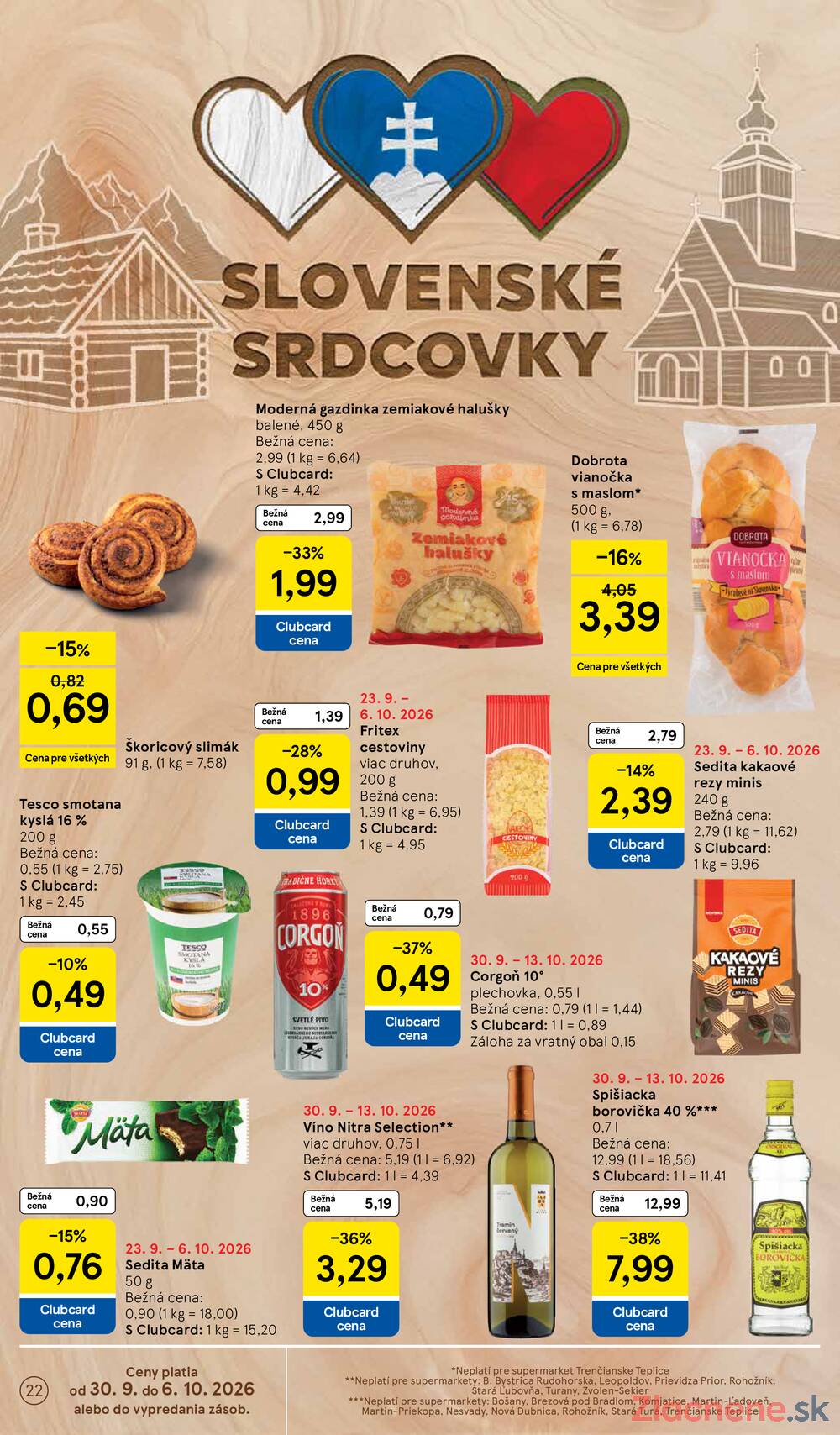 Tesco supermarkety od 30.9. do 6.10.2026