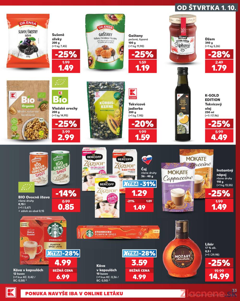 Kaufland 1.10. - 7.10. - Kaufland Poprad - Jiřího Wolkera