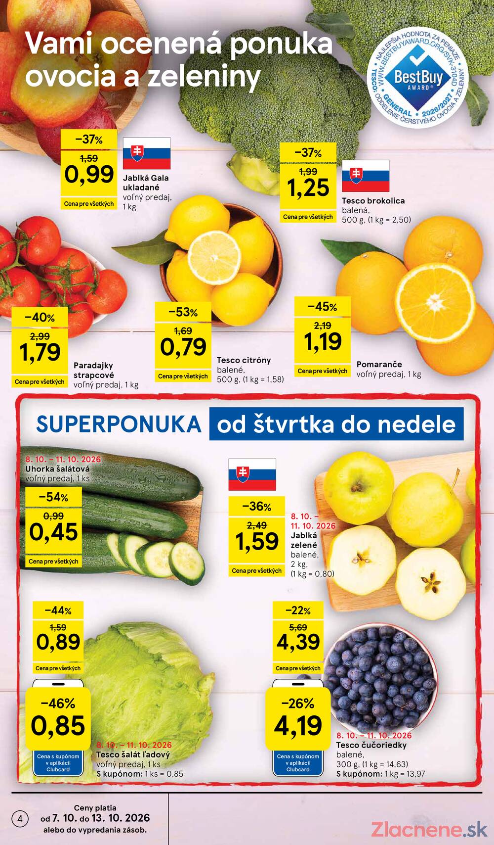 Tesco supermarkety od 7.10. do 13.10.2026