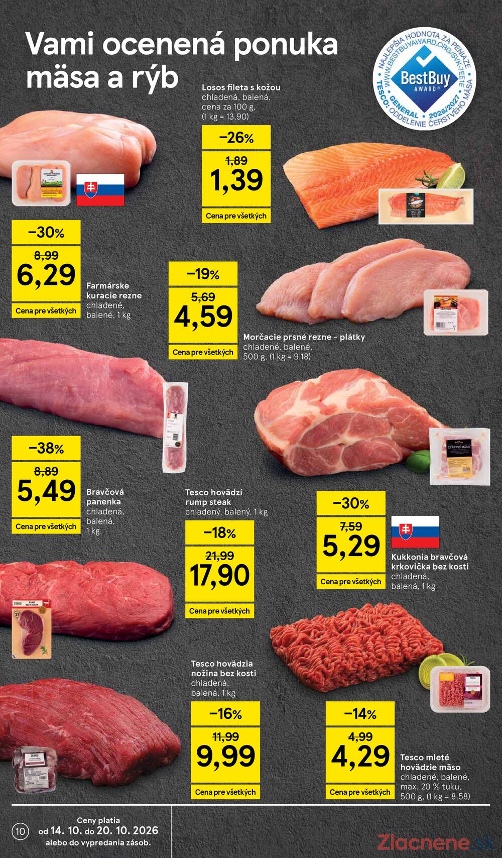 Leták Tesco - Tesco supermarkety od 14.10. do 20.10.2026 - strana 10 Leták Tesco - Tesco supermarkety od 14.10. do 20.10.2026 - strana 10
