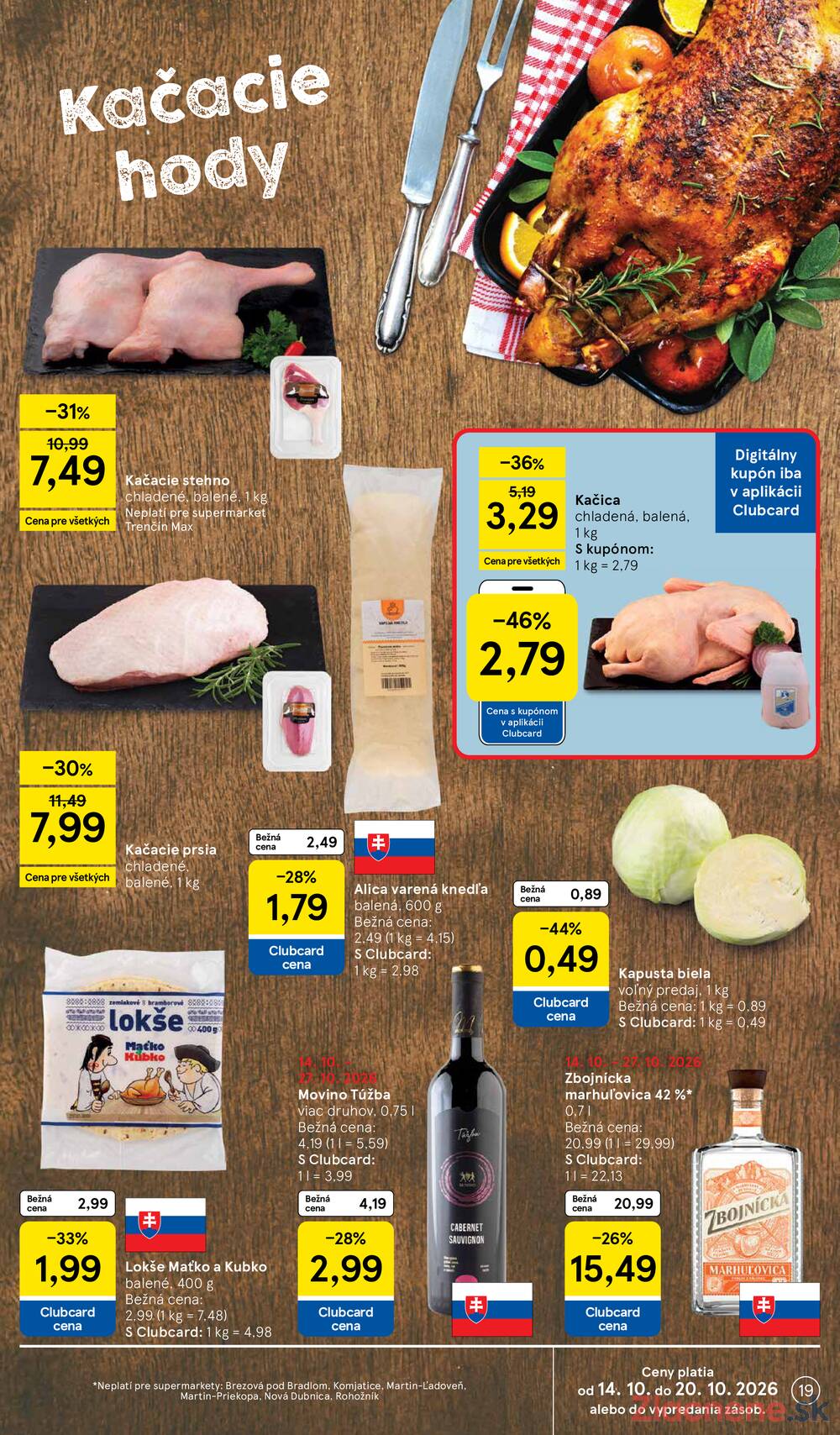 Tesco supermarkety od 14.10. do 20.10.2026