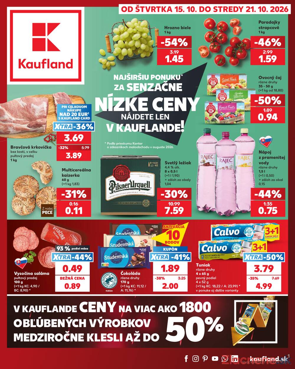 Leták Kaufland - Kaufland 15.10. - 21.10. - Kaufland Skalica - Mallého - strana 1