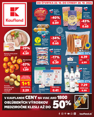 Leták Kaufland 22.10. - 28.10. - Kaufland Žiar nad Hronom