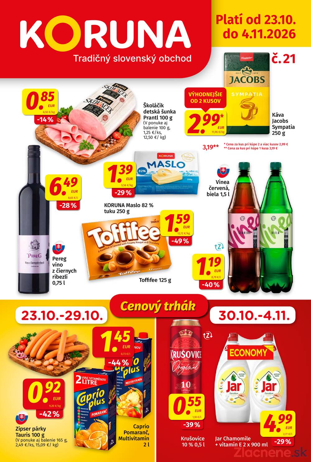 Leták KORUNA - KORUNA do 4.11. - strana 1