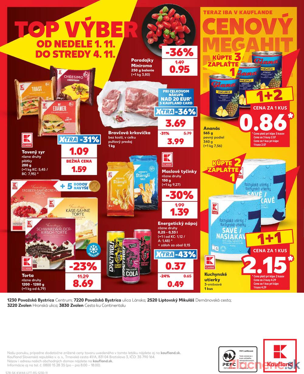Kaufland 29.10. - 4.11. - Kaufland Liptovský Mikuláš