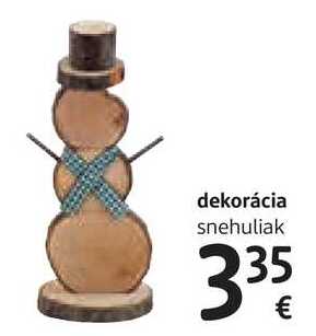 dekorácia snehuliak