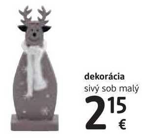 dekorácia sivý sob malý 