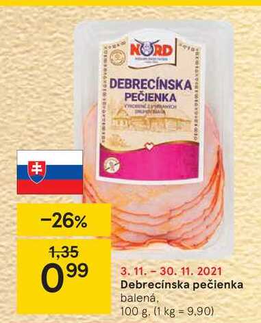 Debrecínska pečienka, 100 g