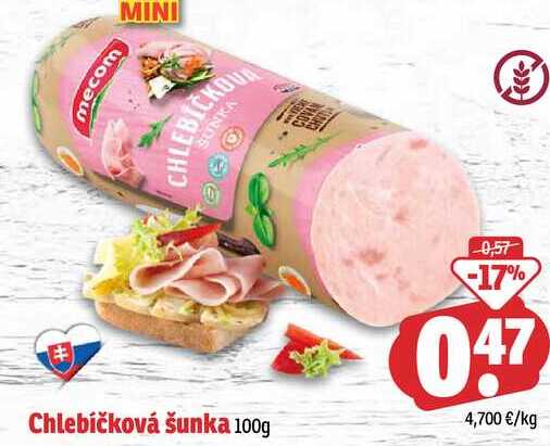 Chlebíčková šunka 100g