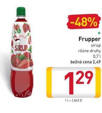 Frupper sirup 0,7 l
