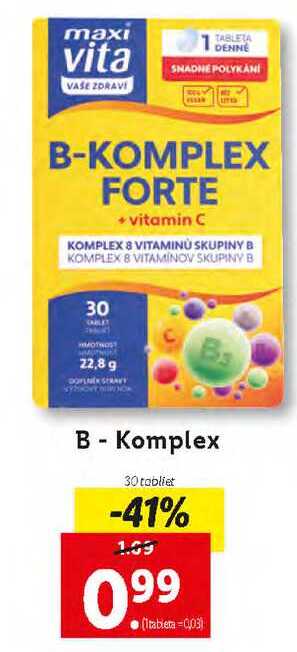B - Komplex 30 tabliet
