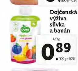 Dojčenská výživa slivka a banán 120 g