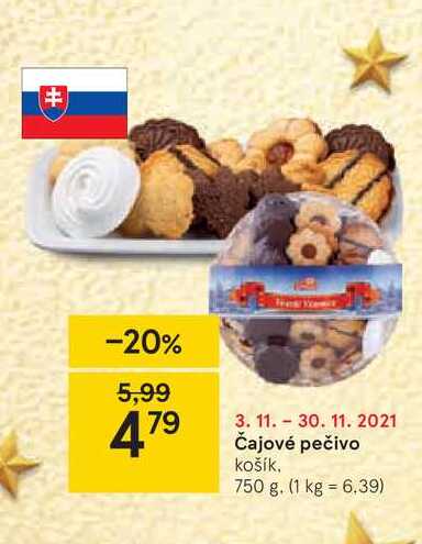 Čajové pečivo, 750 g