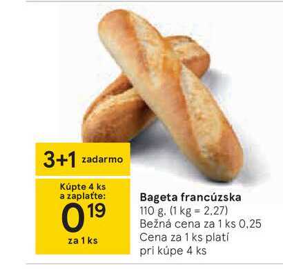 Bageta francúzska, 110 g