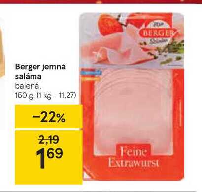 Berger jemná saláma, 150 g