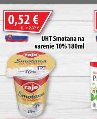 Smotana na varenie 10% 180 ml
