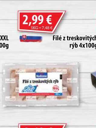 Filé z treskovitých rýb 4 x 100 g