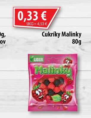 Cukríky Malinky 80 g