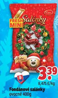 Fondánové salónky ovocné 400g