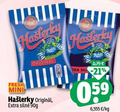 Hašlerky Originál Extra silné 90g