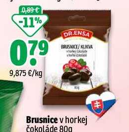 Brusnice v horkej čokoláde 80g