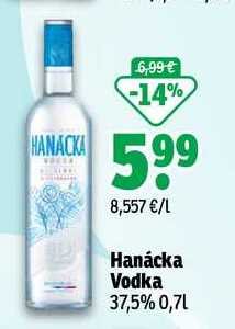 Hanácka Vodka 37,5% 0,7L