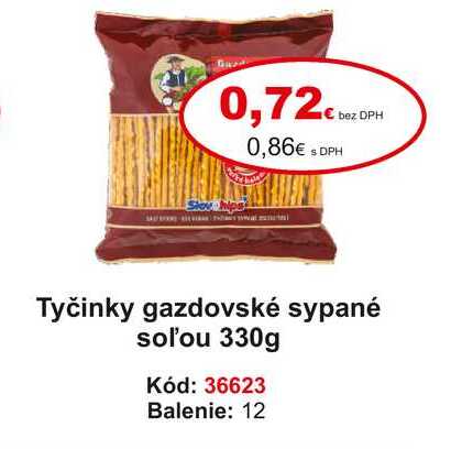 tyčinky gazdovské sypané soľou 330g