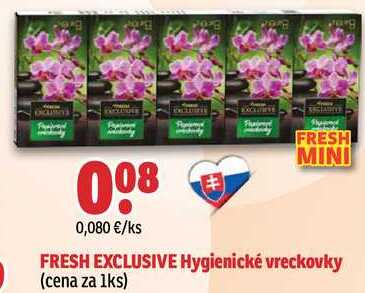 FRESH EXCLUSIVE Hygienické vreckovky (cena za 1ks)