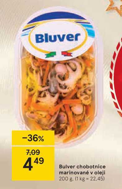 Bulver chobotnice marinované v oleji, 200 g