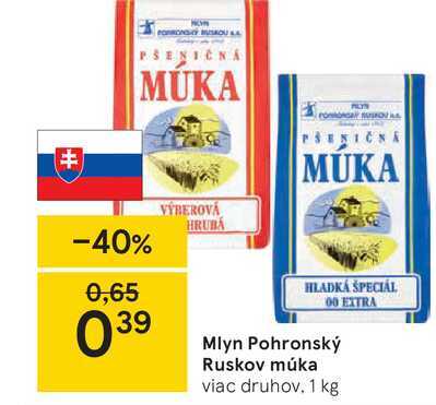 Mlyn Pohronský Ruskov múka, 1 kg