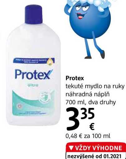 Protex tekuté mydlo na ruky náhradná náplň 700 ml, dva druhy 