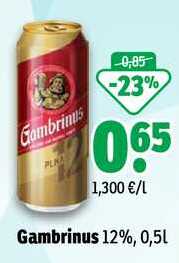 Gambrinus 12%, 0,5l