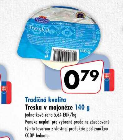 Treska v majonéze 140 g