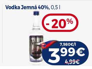 Vodka Jemná 40%, 0,5l