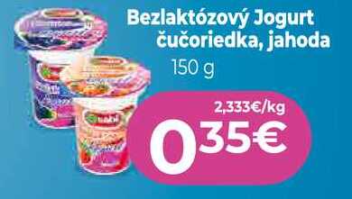 Bezlaktózový Jogurt čučoriedka, jahoda 150 g 