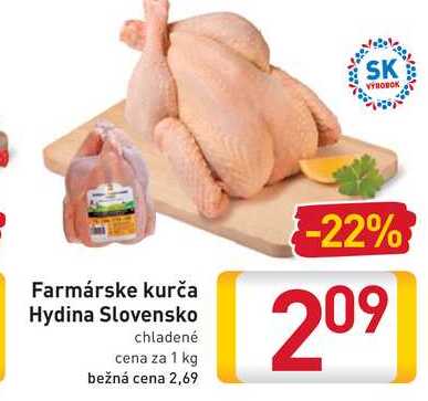  Farmárske kurča Hydina Slovensko 1 kg