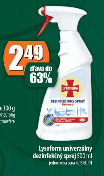 Lysoform univerzálny dezinfekčný sprej 500 ml
