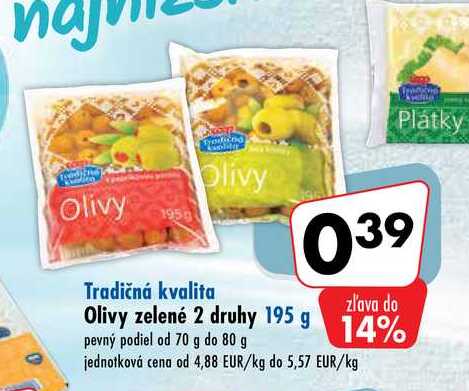 Olivy zelené 195 g