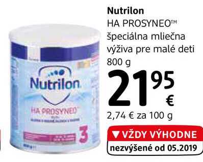 Nutrilon HA PROSYNEO špeciálna mliečna výživa pre malé deti, 800 g