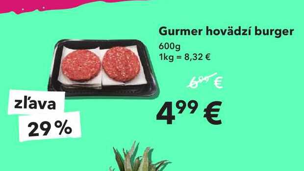 Gurmer hovädzí burger, 600 g