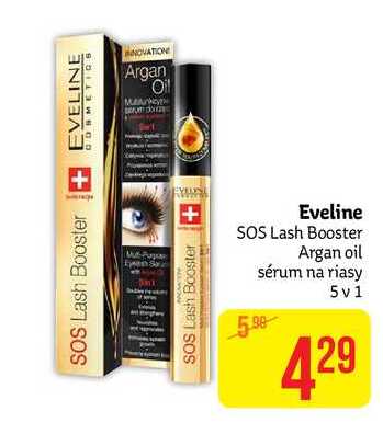 Eveline SOS Lash Booster Argan oil sérum na riasy 5v1