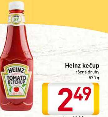  Heinz kečup rôzne druhy 570 g  