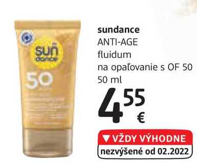 sundance ANTI-AGE fluidum na opaľovanie s OF 50, 50 ml 